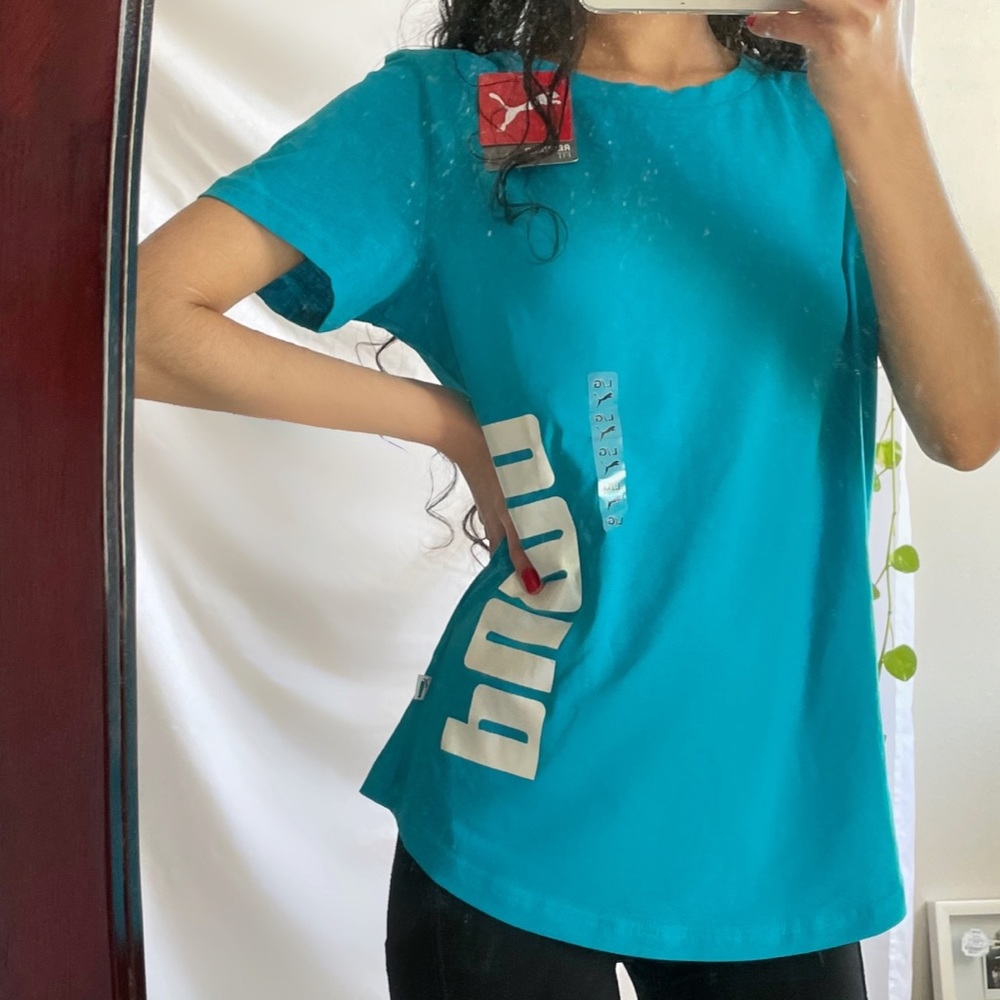 NWT Puma Blue Short Sleeve Shirt